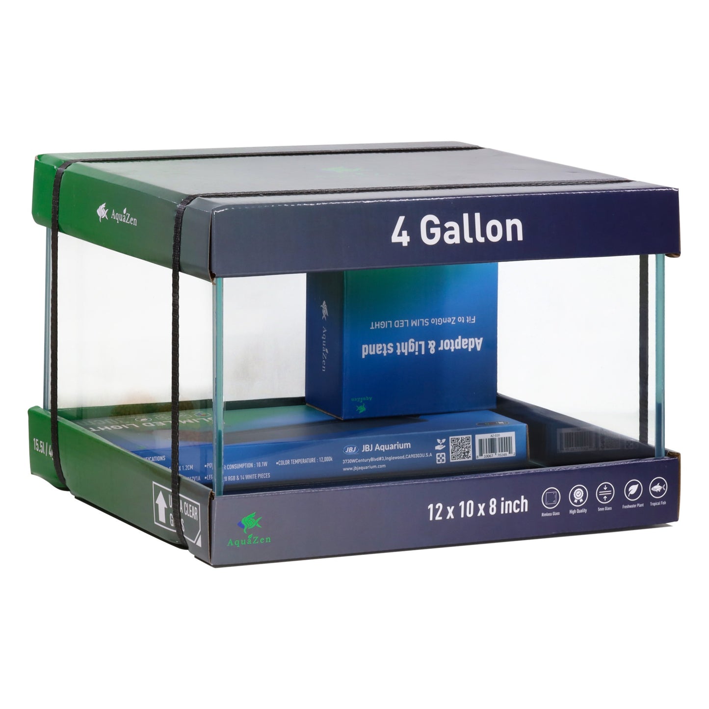 JBJ 10G Aquazen Scaper's Kit Complete - Tank+Filter+Light+Soil+AIO+H20 Cond.