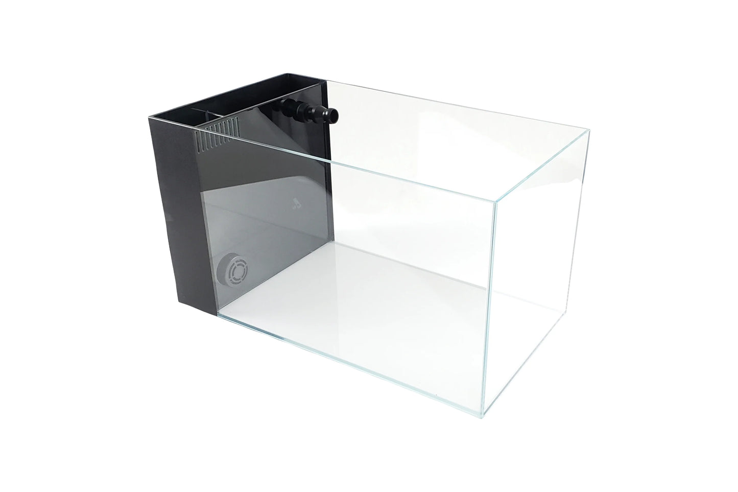 Lifegard CRYSTAL 3.8 Gallons 45 Degree Beveled Edge Low Iron Ultra Clear Aquarium with Built in Side Filter 5mm 14.17" x 7.87" x 7.87"