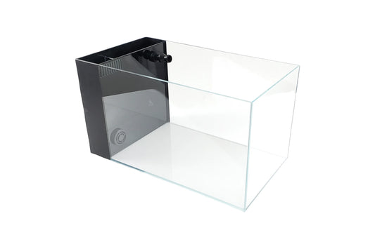 Lifegard CRYSTAL 7.43 Gallons 45 Degree Beveled Edge Low Iron Ultra Clear Aquarium with Built in Side Filter 5mm 17.72" x 9.84" x 9.84"
