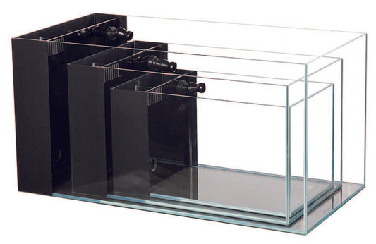BUY ALL THREE AND SAVE Lifegard 3 in 1 Nested Set of CRYSTAL 45 Degree Beveled Edge Low Iron Ultra Clear with Built in Side Filter (14.26, 7.43 and 3.8 Gallons)