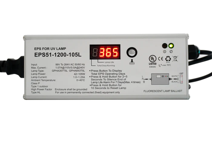 Lifegard 5" Diameter  Pro-MAX High Output Amalgam Germicidal UV - 90 Watts