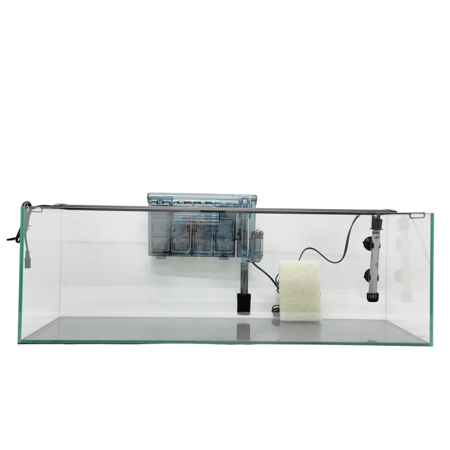 Lifegard 6 Gallon Ultra Low Iron Glass Bookshelf Aquarium Kit 5mm (29.92"x5.90"x7.87")