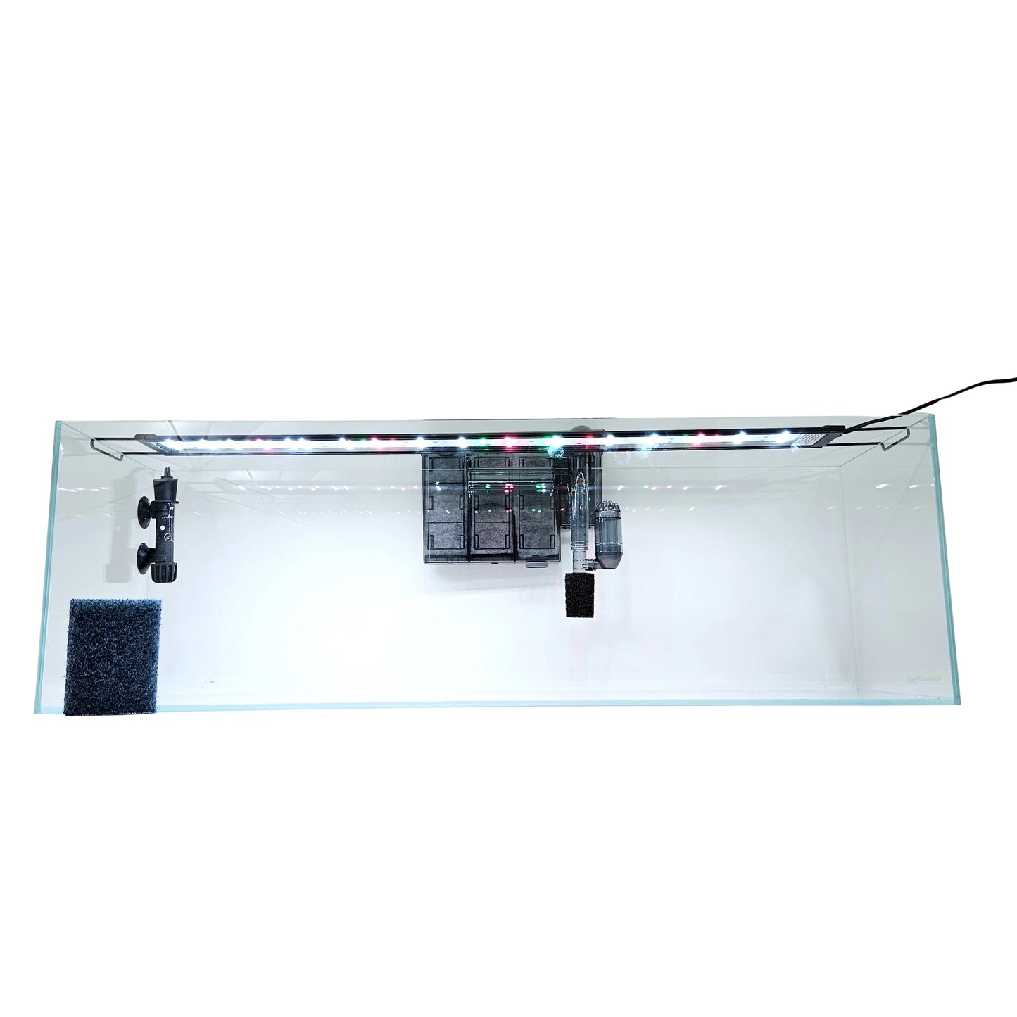 Lifegard 6 Gallon Ultra Low Iron Glass Bookshelf Aquarium Kit 5mm (29.92"x5.90"x7.87")