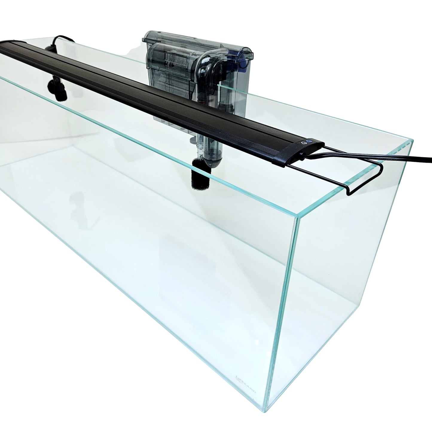 Lifegard 6 Gallon Ultra Low Iron Glass Bookshelf Aquarium Kit 5mm (29.92"x5.90"x7.87")