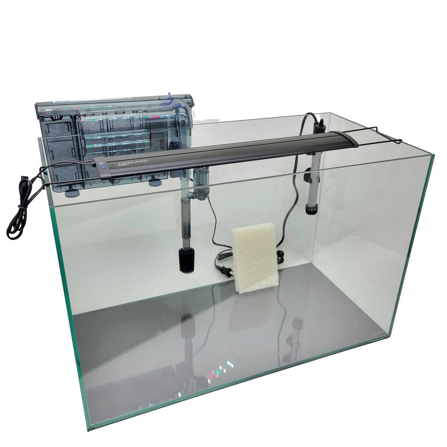 Lifegard 20 Gallon Rimless Clear Glass Aquarium 6mm Kit (24.40"x12.20"x15.74")